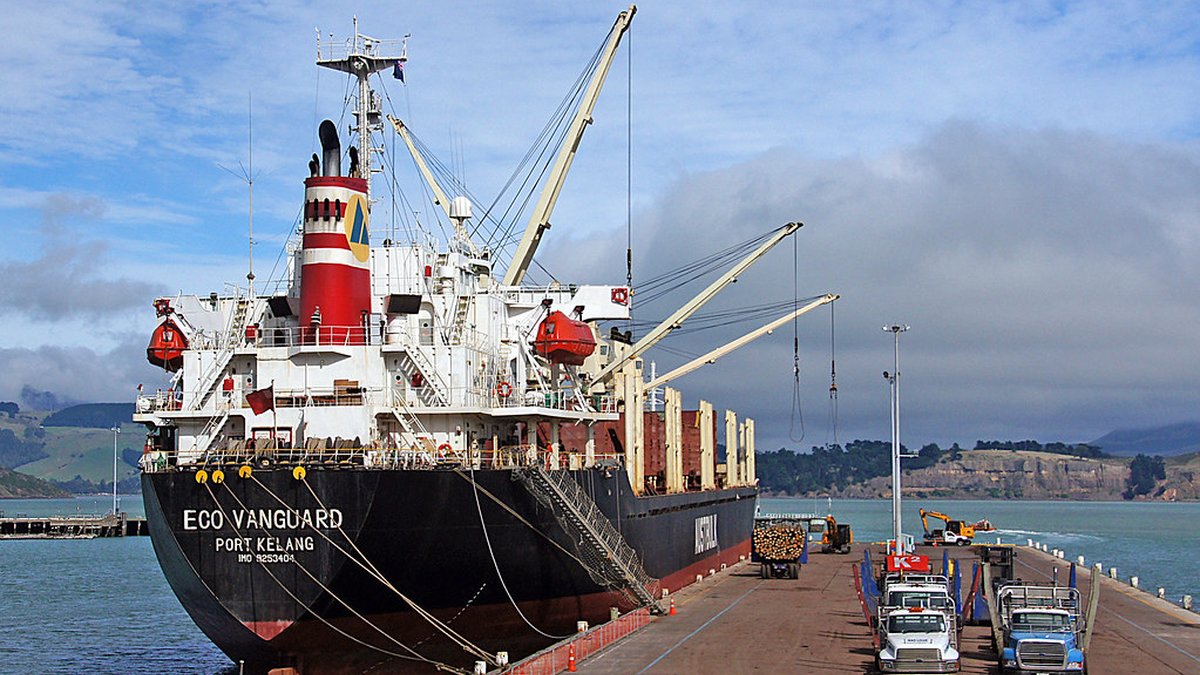 General cargo ship at the quay